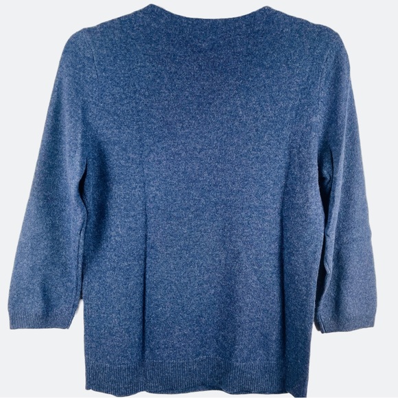 TALBOTS AUDREY CASHMERE SWEATER | Small | Denim Blue - Picture 2 of 4